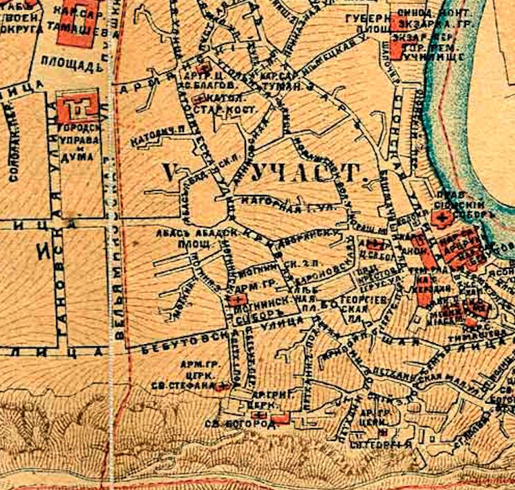 Старый город. Карта 1887 года