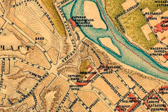 Карта XIX века. На месте площади городская Почта