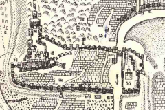 Фрагмент карты Слева Нарикала и Нижняя Крепость справа от Куры крепость Метехи.