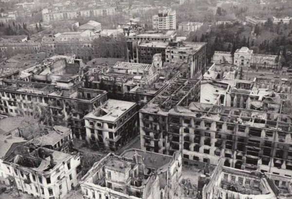 Последствия боев в центре Тбилиси 1991-1992 годов