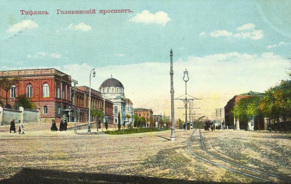 Дворец Наместника на Головинском проспекте. Вид от Дворцовой улицы