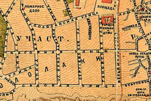 Фрагмент карты 1887 года
