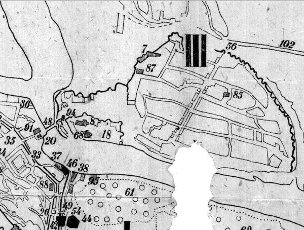 Фрагмент плана города Тифлиса с указанием исторических памяников на 1800 год.JPG