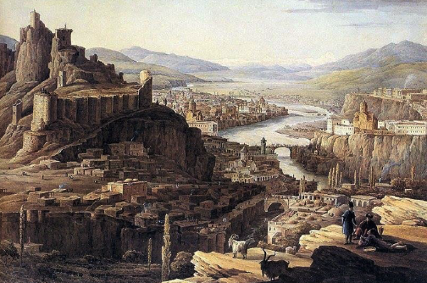 Вид Тифлиса с Юга . 1830е Н.Чернецов