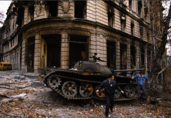 1992 Пожар после боев за здание Парламента